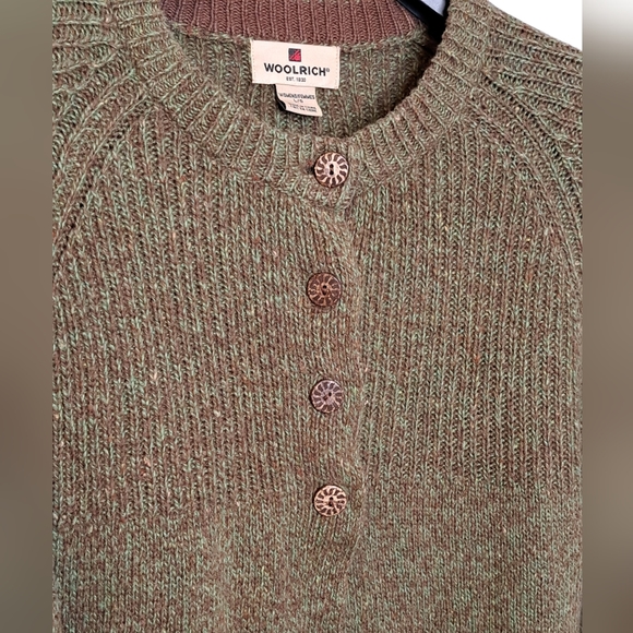 ✨️HP✨️WOOLRICH • Vintage • 4-Button Cardigan • Wool Blend • Large • EUC - Picture 5 of 9